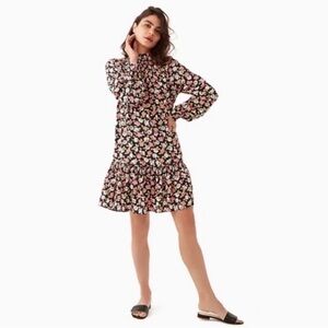 Kate Spade Road Trip Floral Shift Dress Blazer Blue New Size Small
